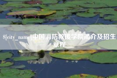 阜宁中国消防救援学院简介及招生章程