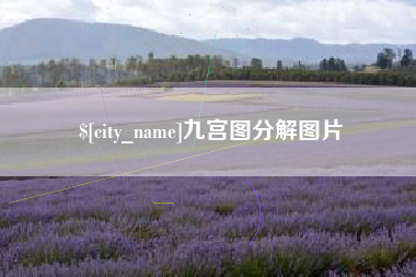 阜宁九宫图分解图片