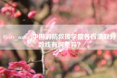 阜宁中国消防救援学院各省录取分数线有何差异？