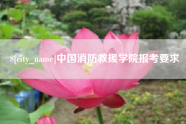 阜宁中国消防救援学院报考要求