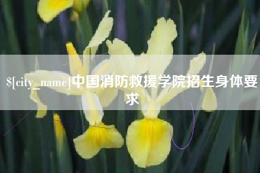 阜宁中国消防救援学院招生身体要求
