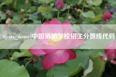 阜宁中国消防学校招生分数线代码