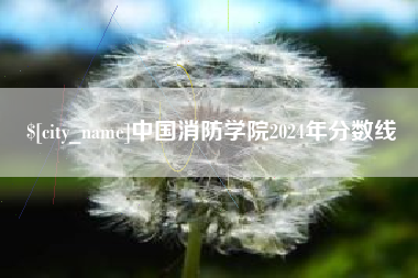 阜宁中国消防学院2024年分数线