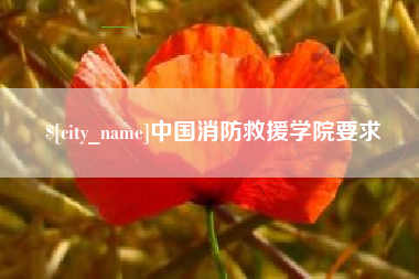 阜宁中国消防救援学院要求