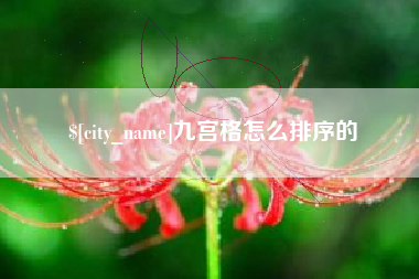 阜宁九宫格怎么排序的