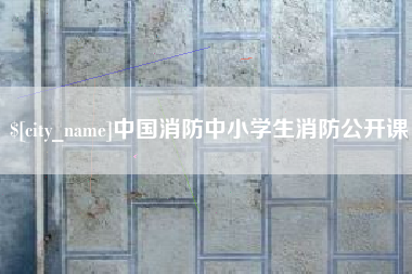 阜宁中国消防中小学生消防公开课