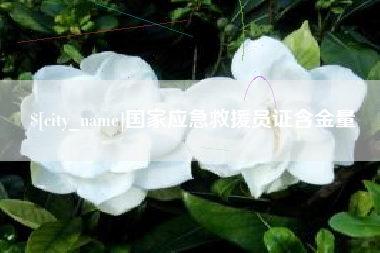 阜宁国家应急救援员证含金量