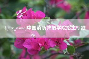阜宁中国消防救援学院招生标准