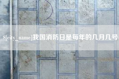 阜宁我国消防日是每年的几月几号