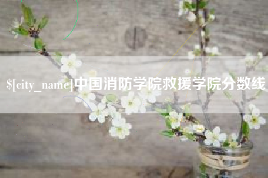阜宁中国消防学院救援学院分数线