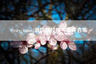 阜宁消防院校报考条件合集